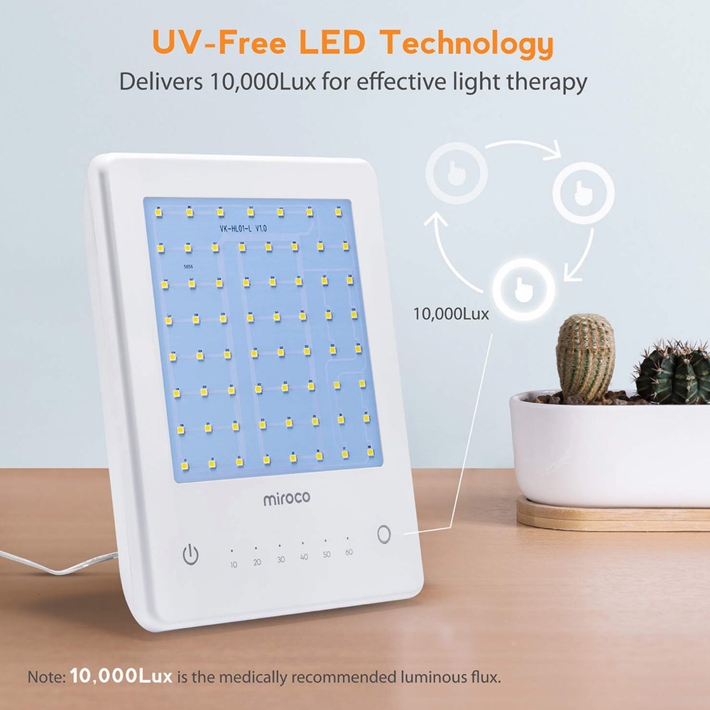 Miroco Light Therapy Lamp - Happy Light